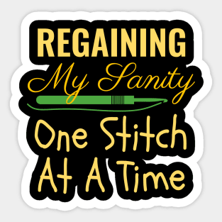 KNITTING, CROCHET, YARN, CAT, YARN LADY, FUNNY, SILLY, YARN GUY, GUY WHO KNITS, Sticker